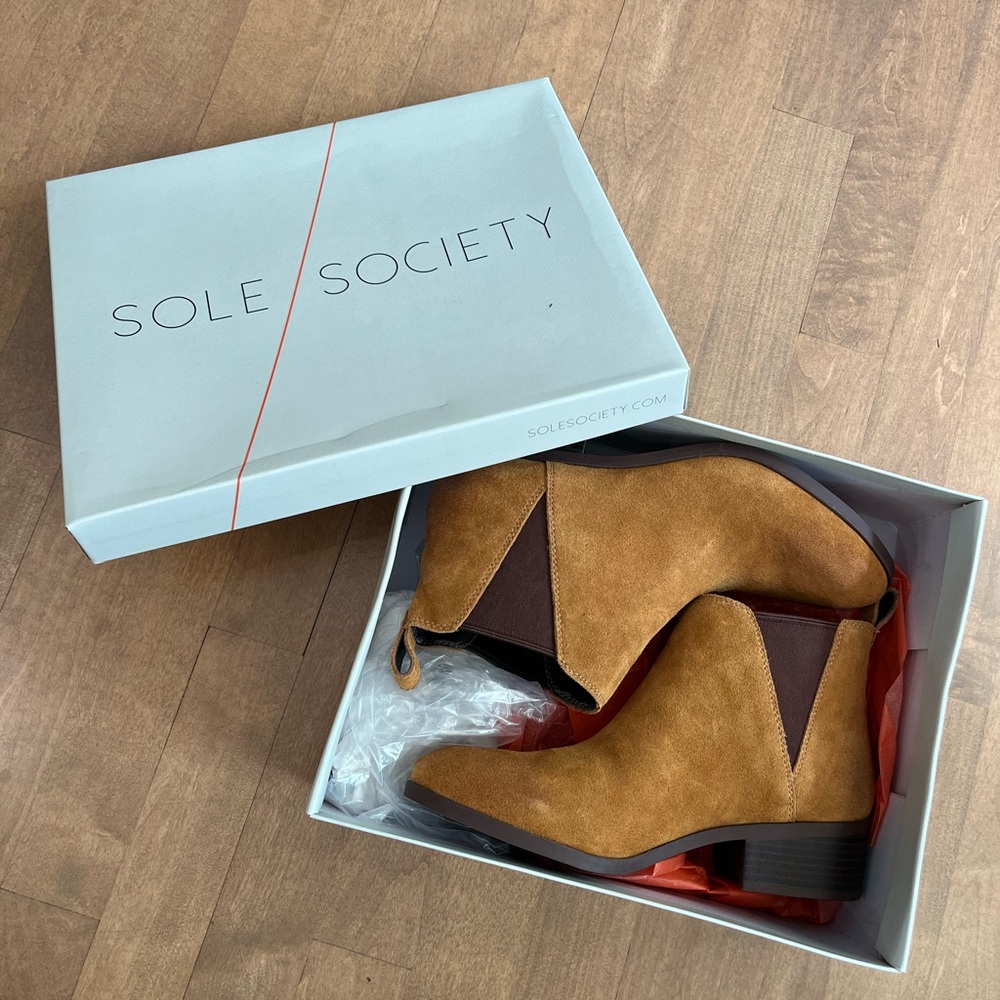 Sole Society Brown Ankle Booties